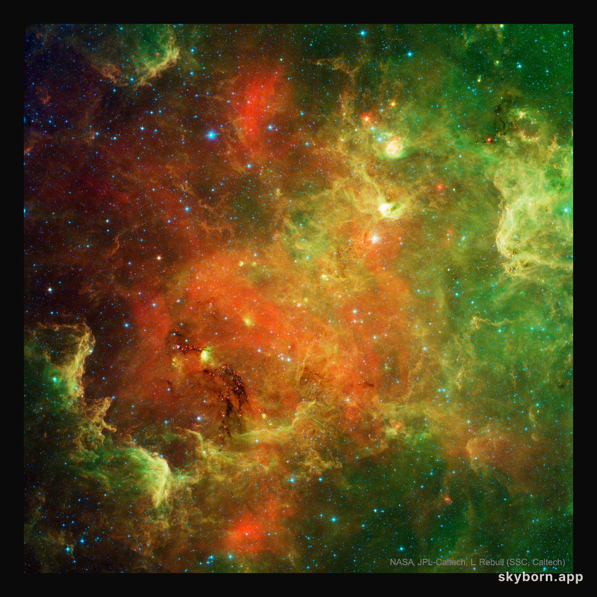 The North America Nebula in Infrared