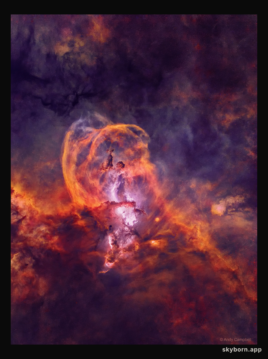 Star Forming Region NGC 3582 without Stars