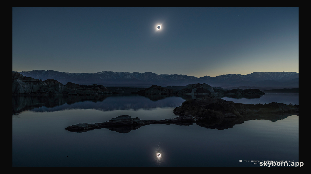 A Total Solar Eclipse Reflected