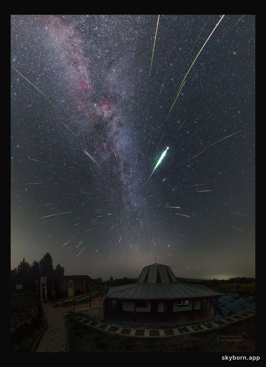 Perseid Meteors over Slovakia