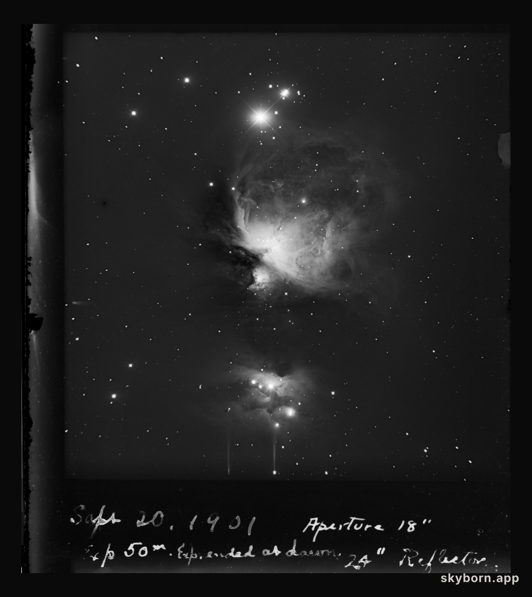1901 Photograph: The Orion Nebula