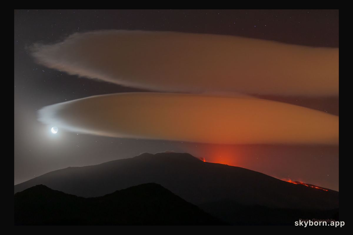 Lenticular Clouds over Mount Etna