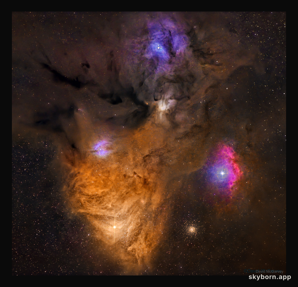 Dark Dust and Colorful Clouds near Antares