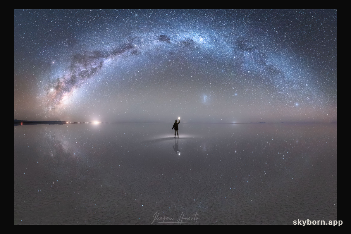 Night Sky Reflections from the World's Largest Mirror