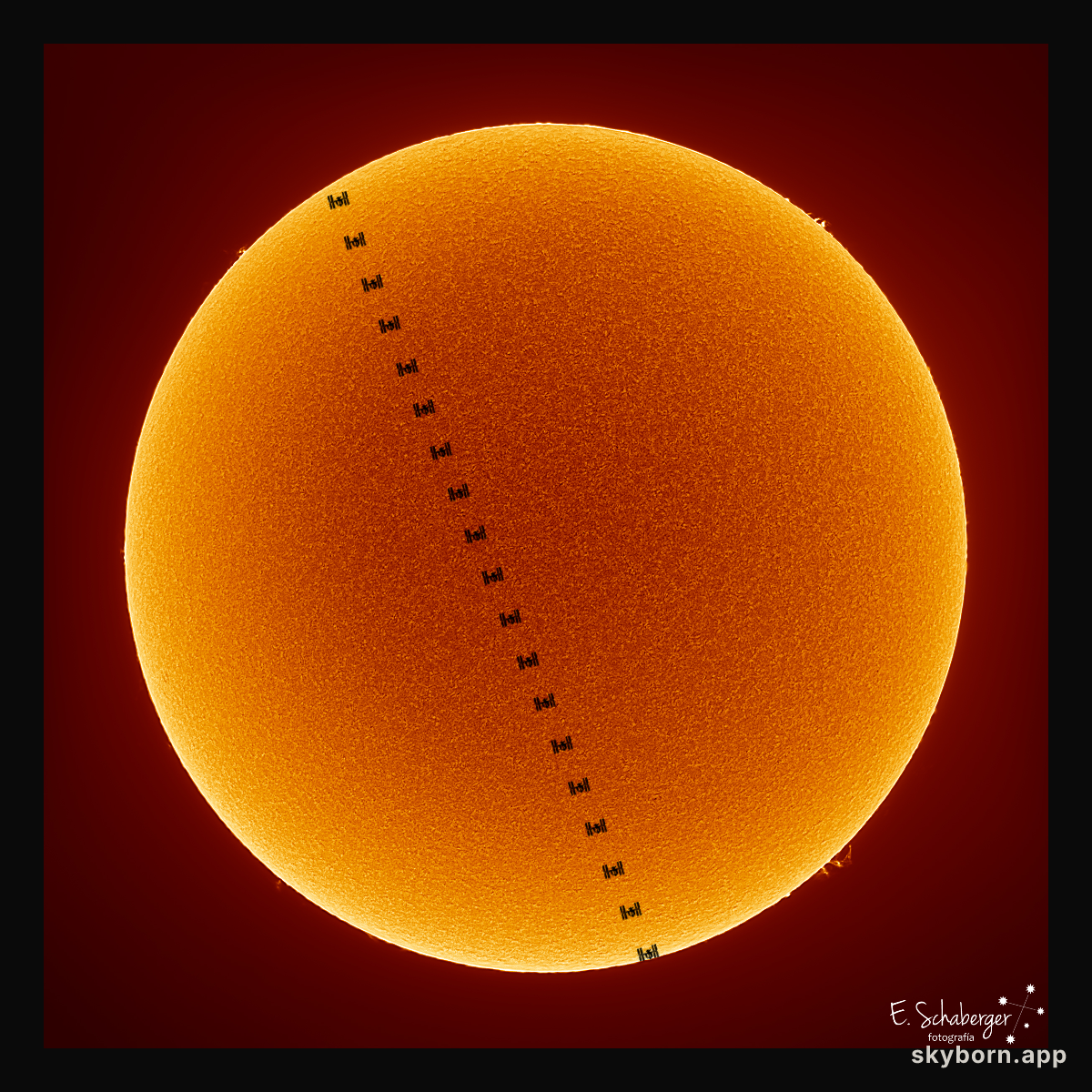 The Space Station Crosses a Spotless Sun