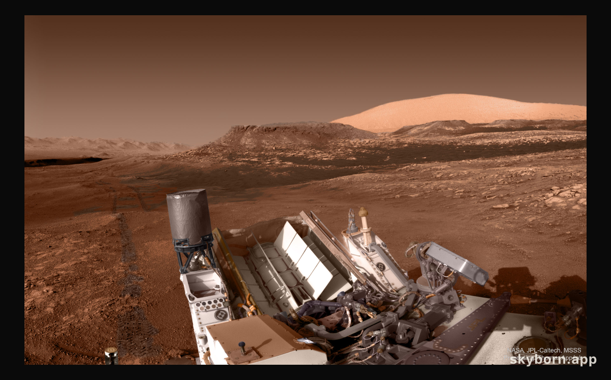 Hills, Ridges, and Tracks on Mars