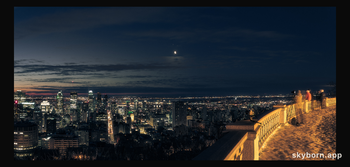 Morning, Planets, Moon and Montreal