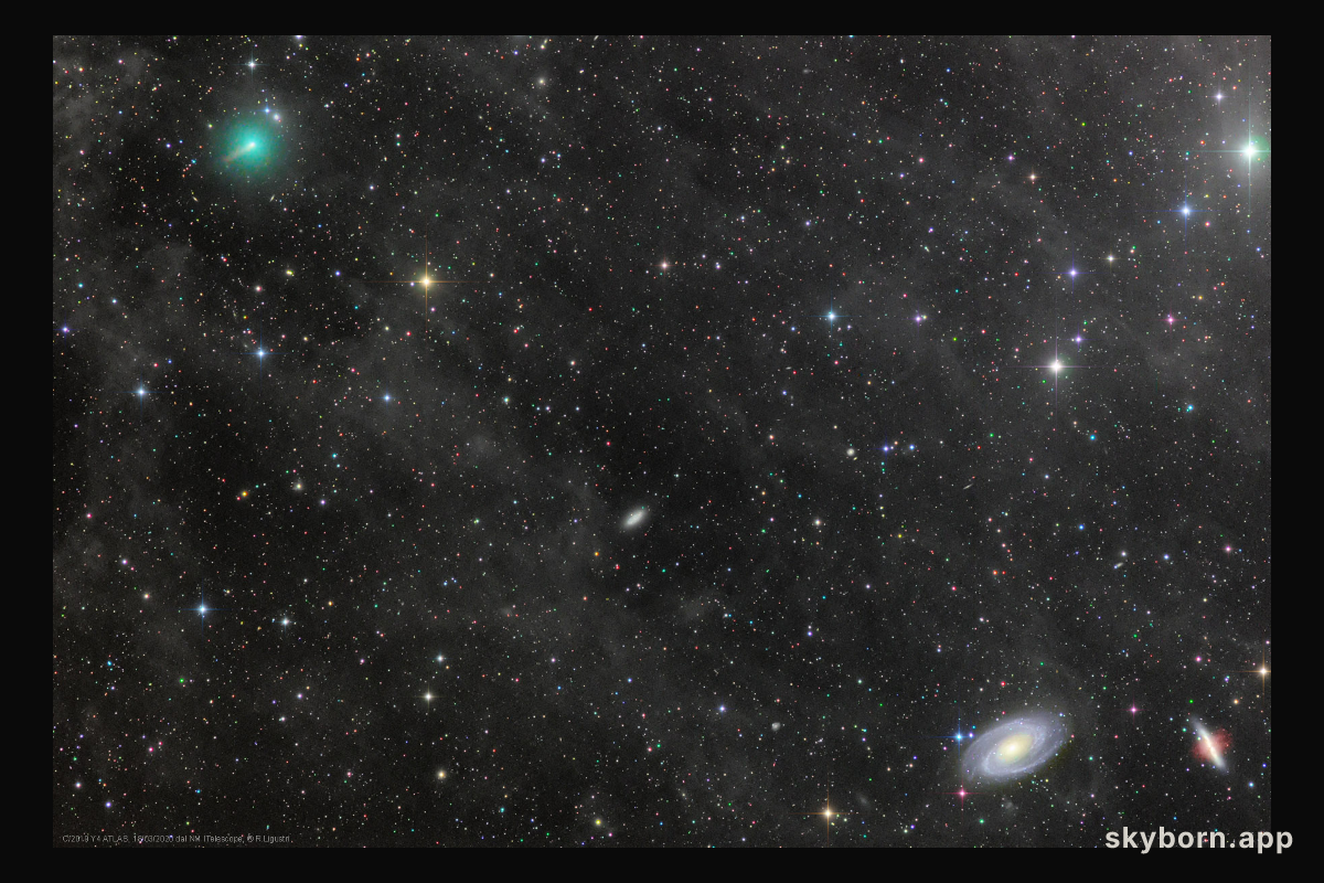 Comet ATLAS and the Mighty Galaxies