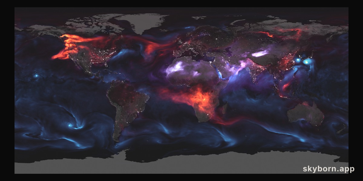 Just Another Day on Aerosol Earth