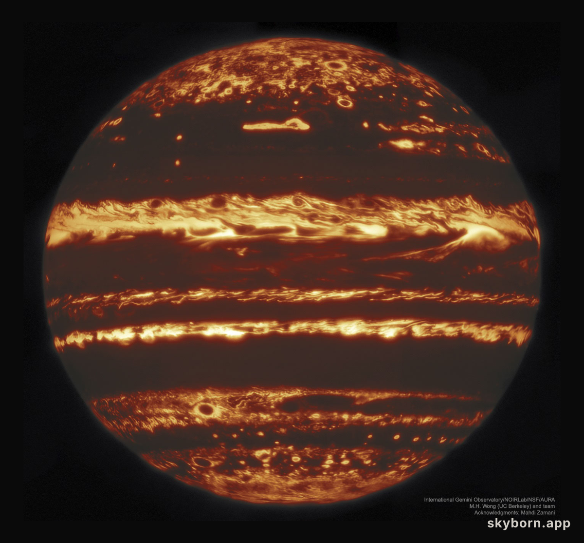 Jupiter in Infrared from Gemini