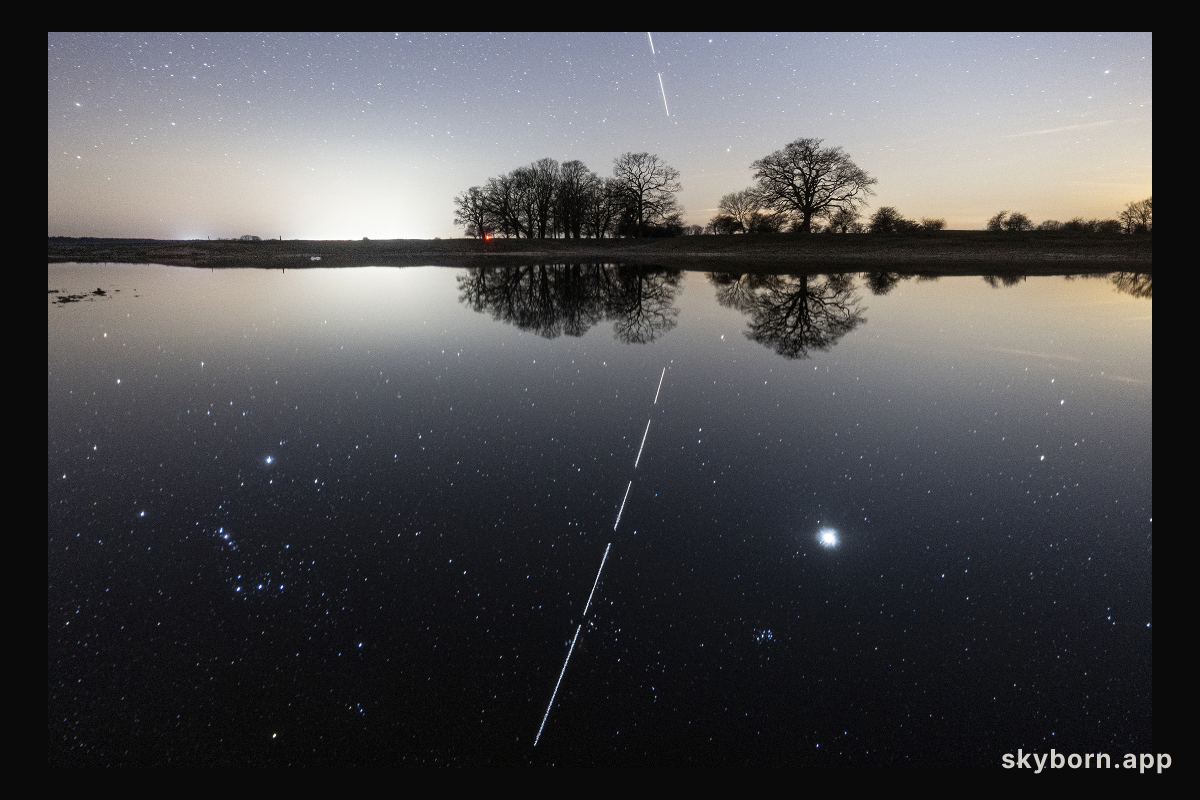Reflecting the International Space Station