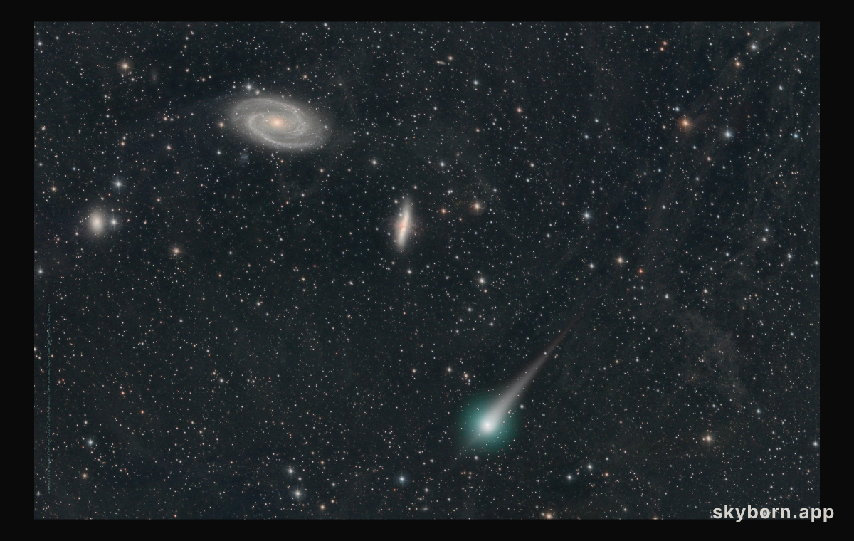 Comet PanSTARRs and the Galaxies
