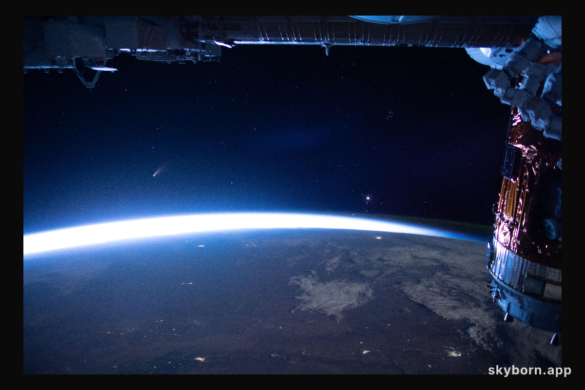 Comet NEOWISE from the ISS