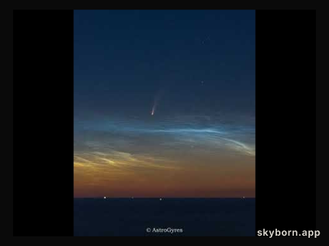 Comet NEOWISE Rising over the Adriatic Sea