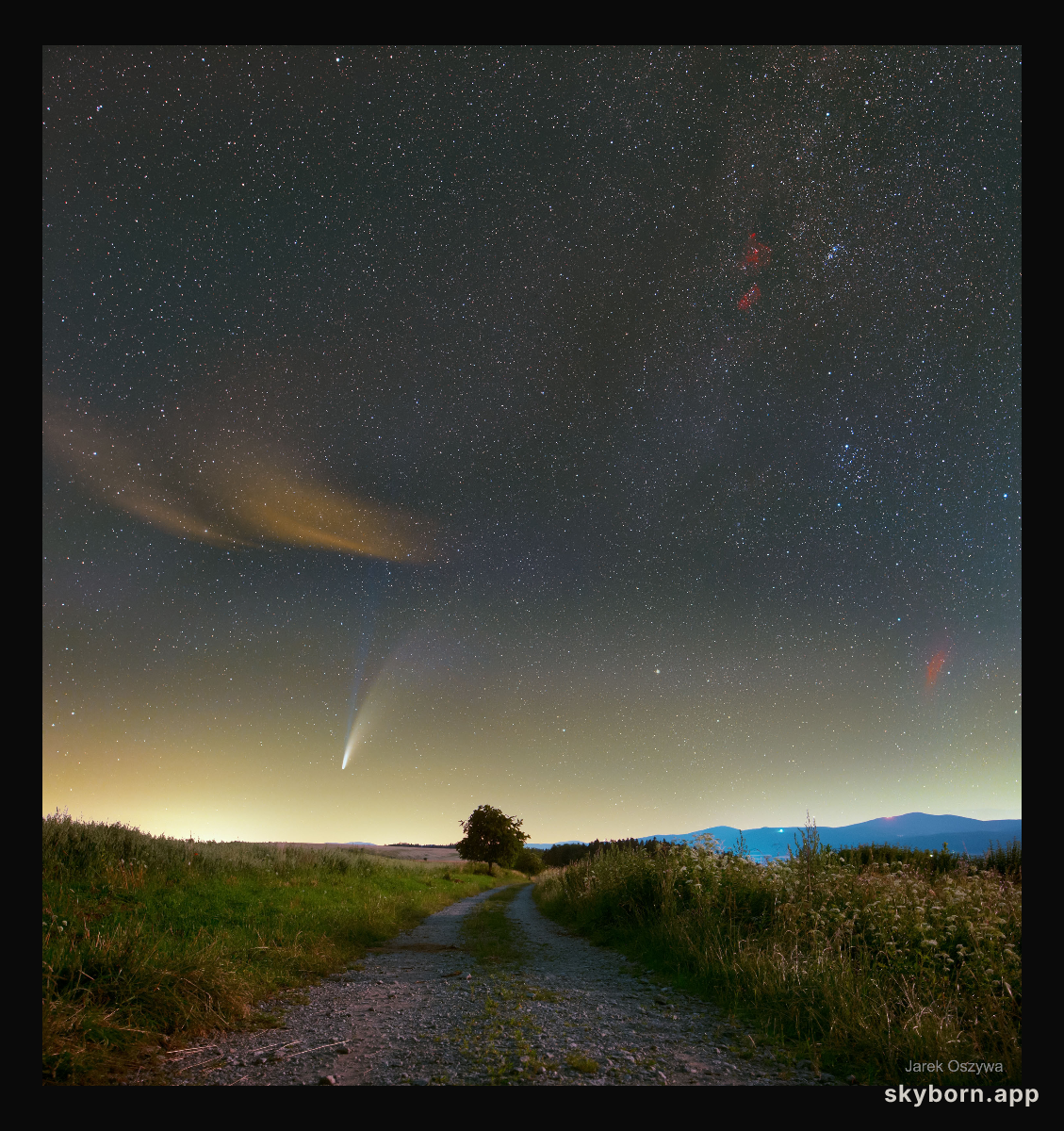 Comet NEOWISE and Nebulae