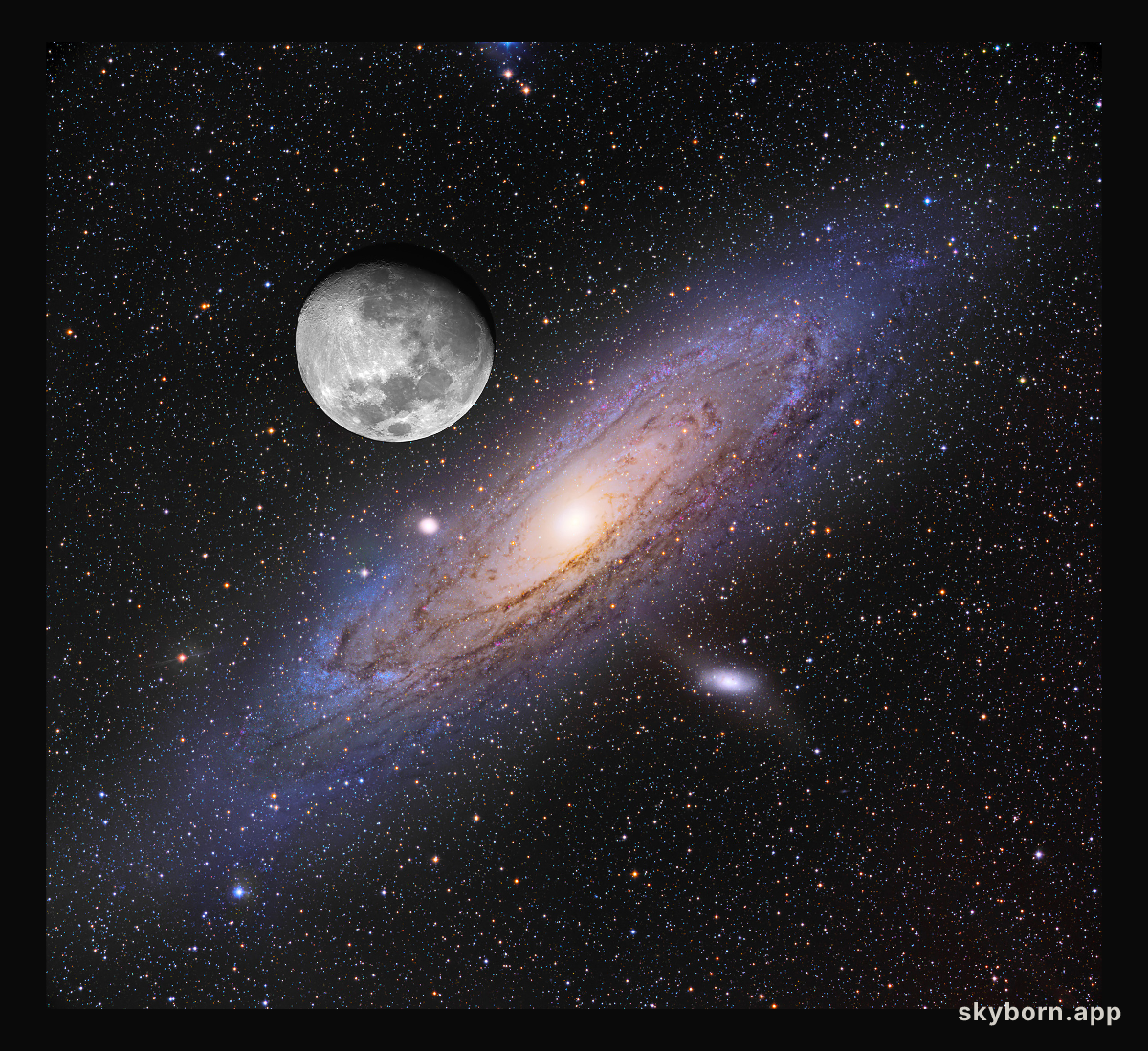 Moon over Andromeda