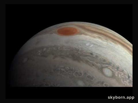 A Flight over Jupiter Near the Great Red Spot