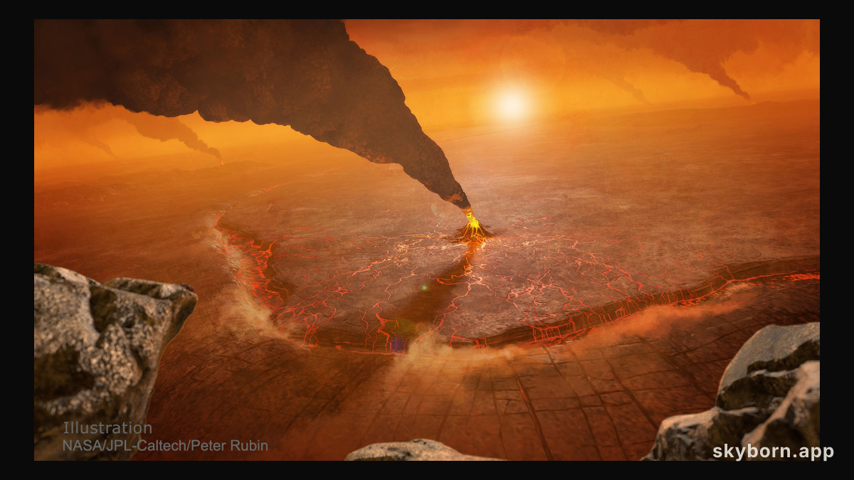 Venusian Volcano Imagined