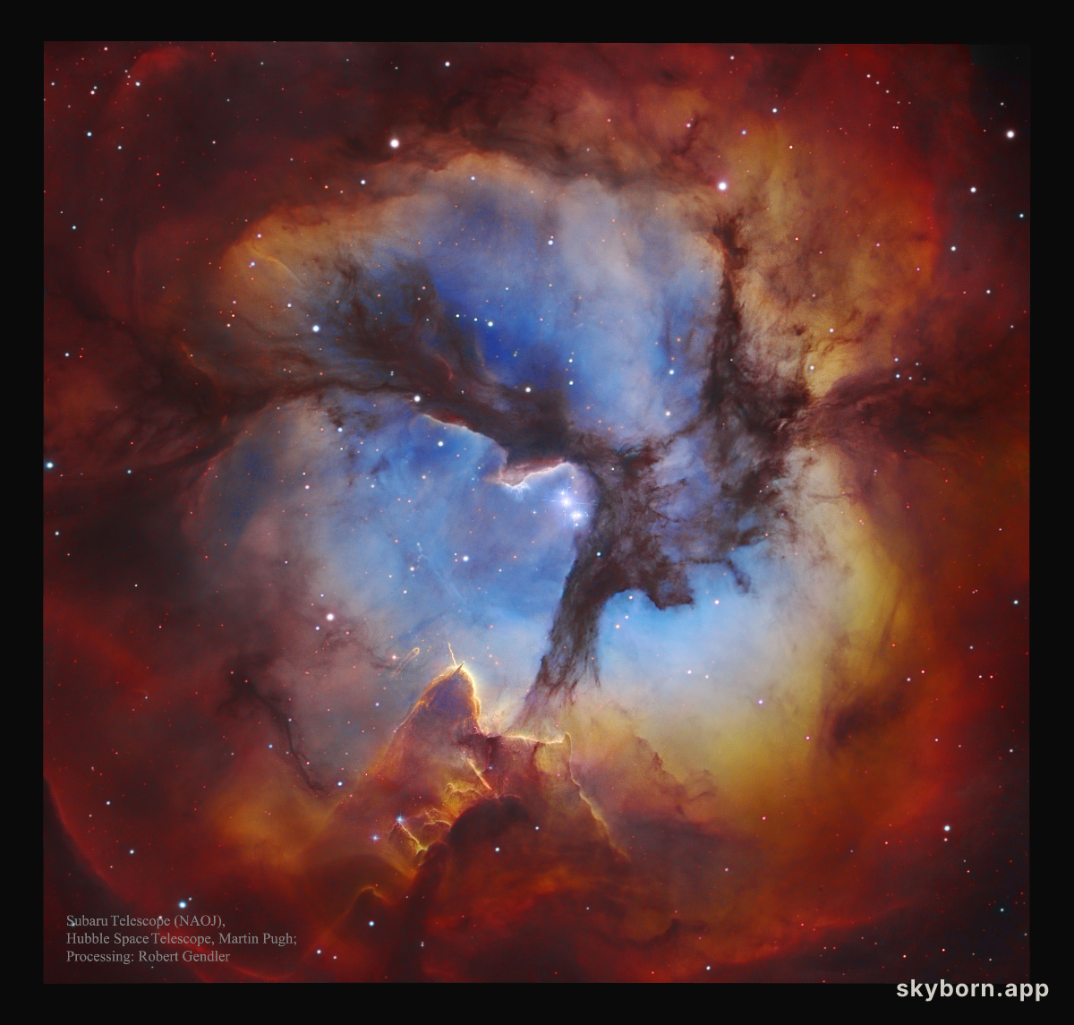 In the Center of the Trifid Nebula