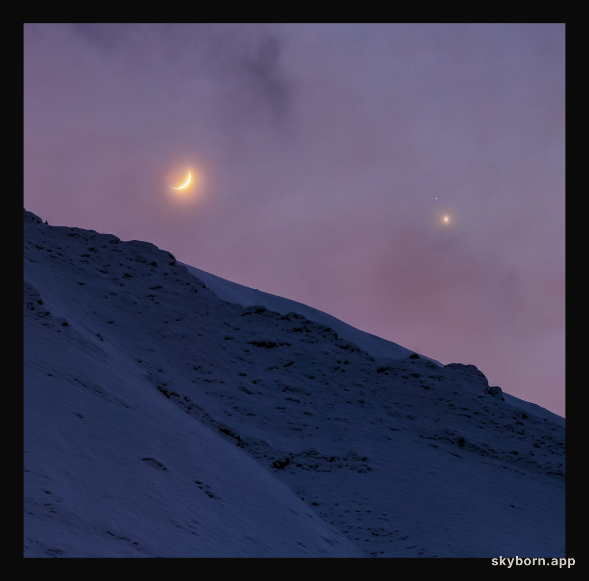 Conjunction after Sunset