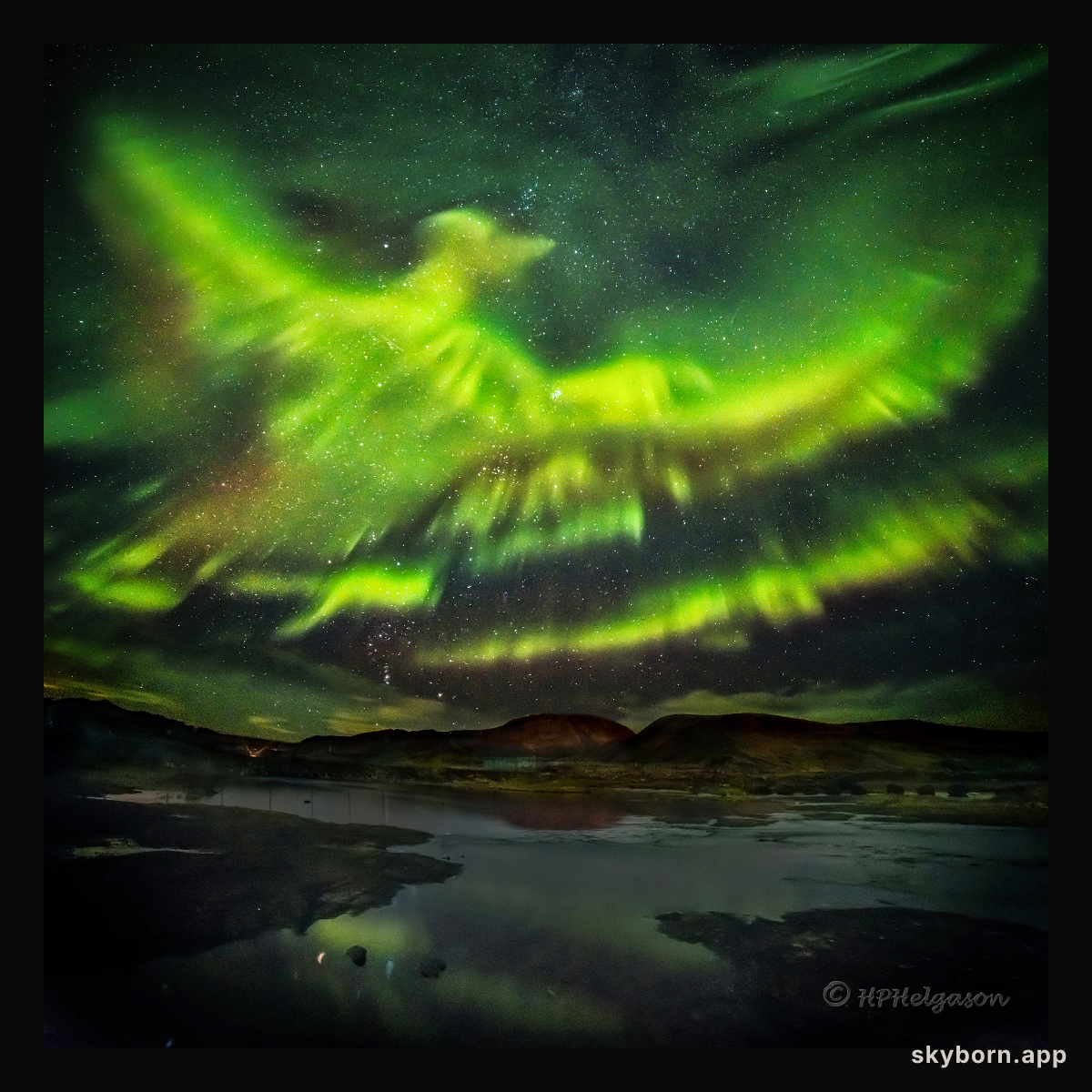 A Phoenix Aurora over Iceland