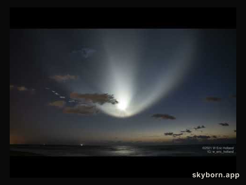 Streak and Plume from SpaceX Crew-2 Launch