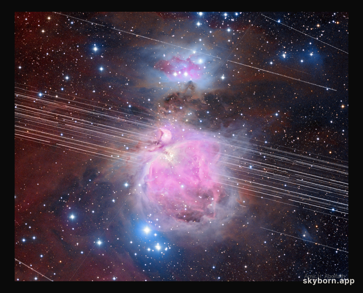 Satellites over Orion