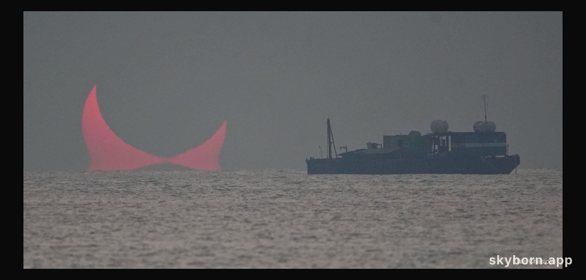 A Distorted Sunrise Eclipse
