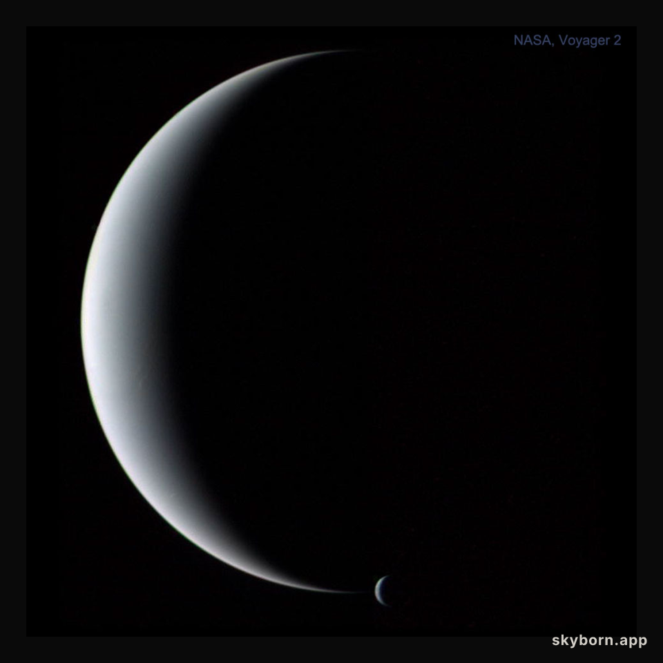 Crescent Neptune and Triton