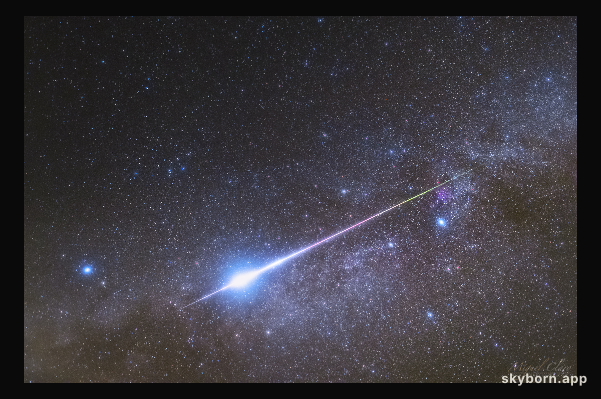 Bright Meteor, Starry Sky