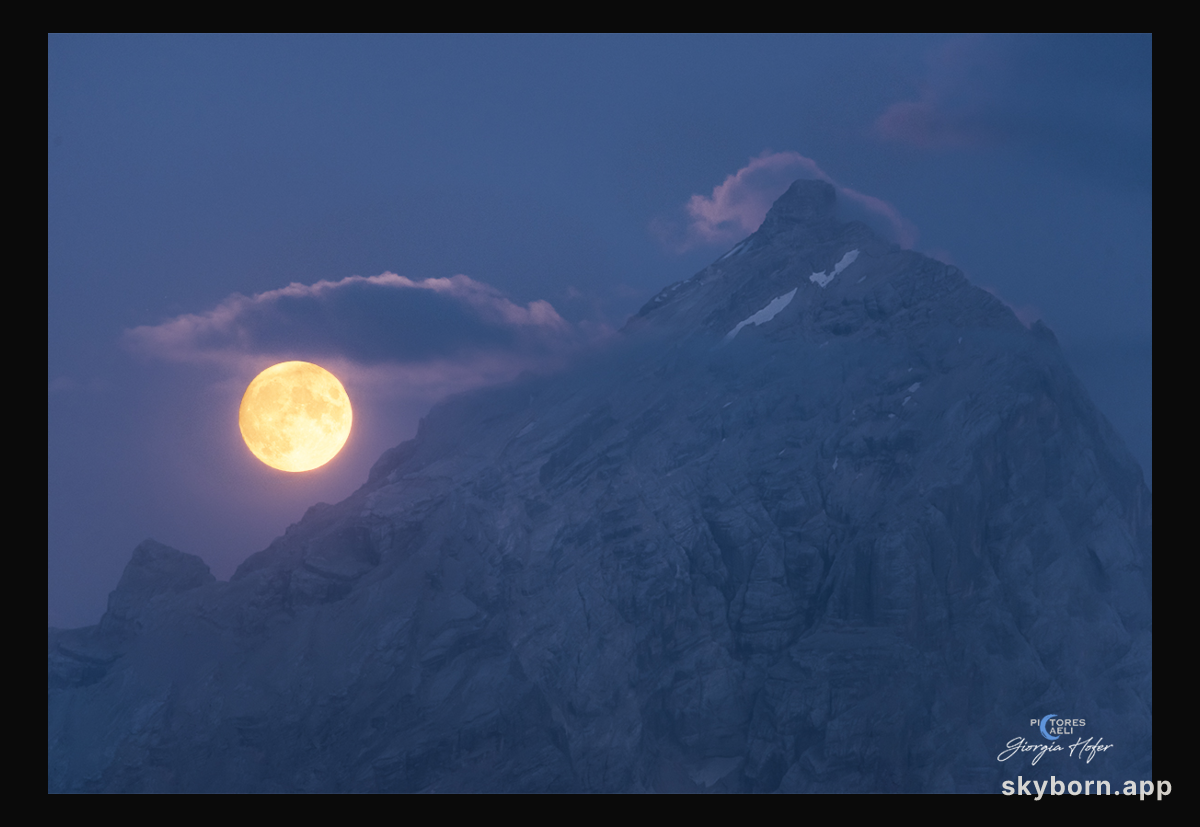 A Blue Hour Full Moon