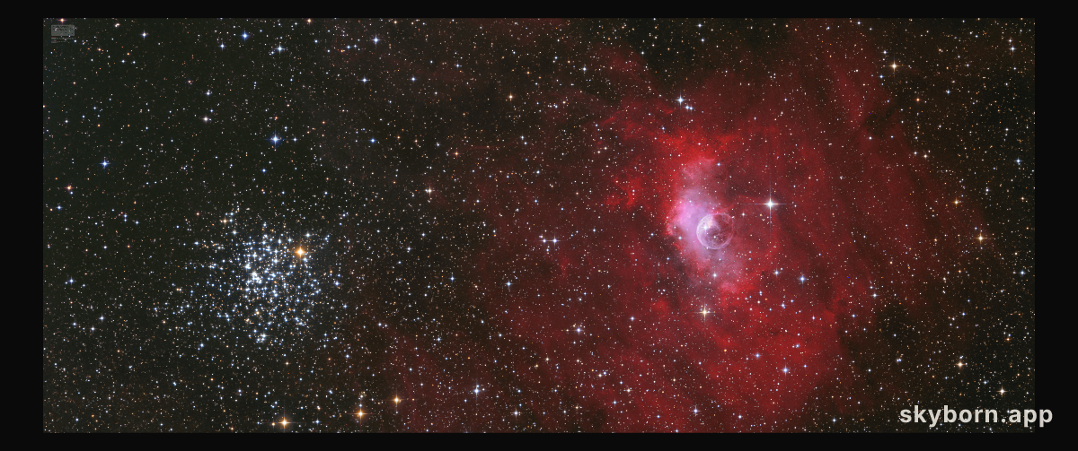 The Bubble and the Star Cluster