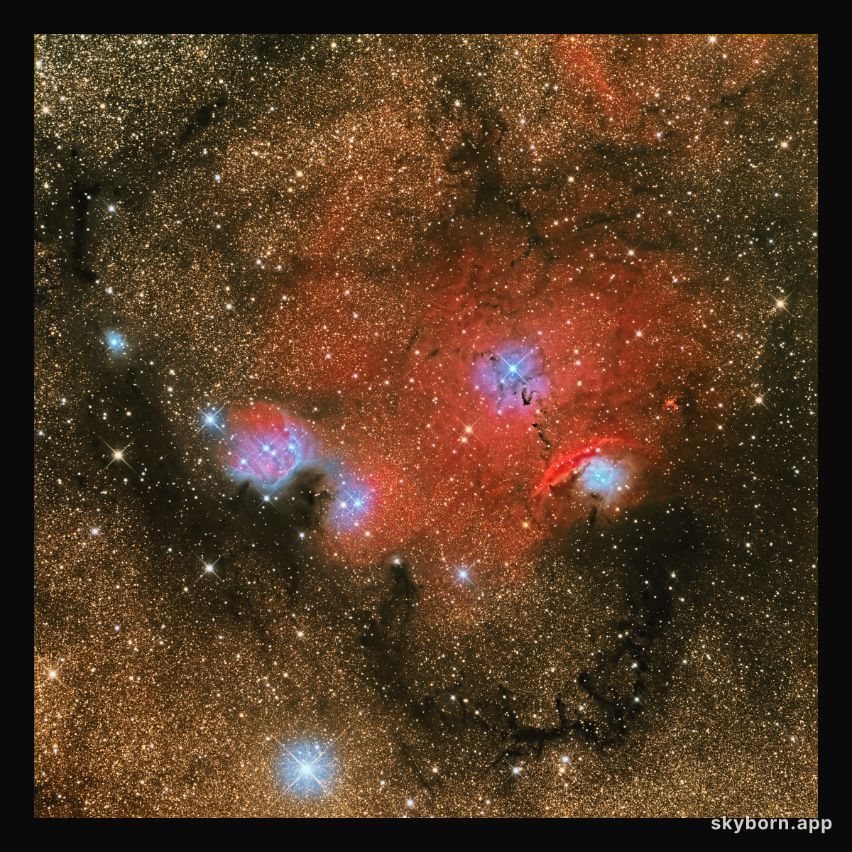 NGC 6559: East of the Lagoon