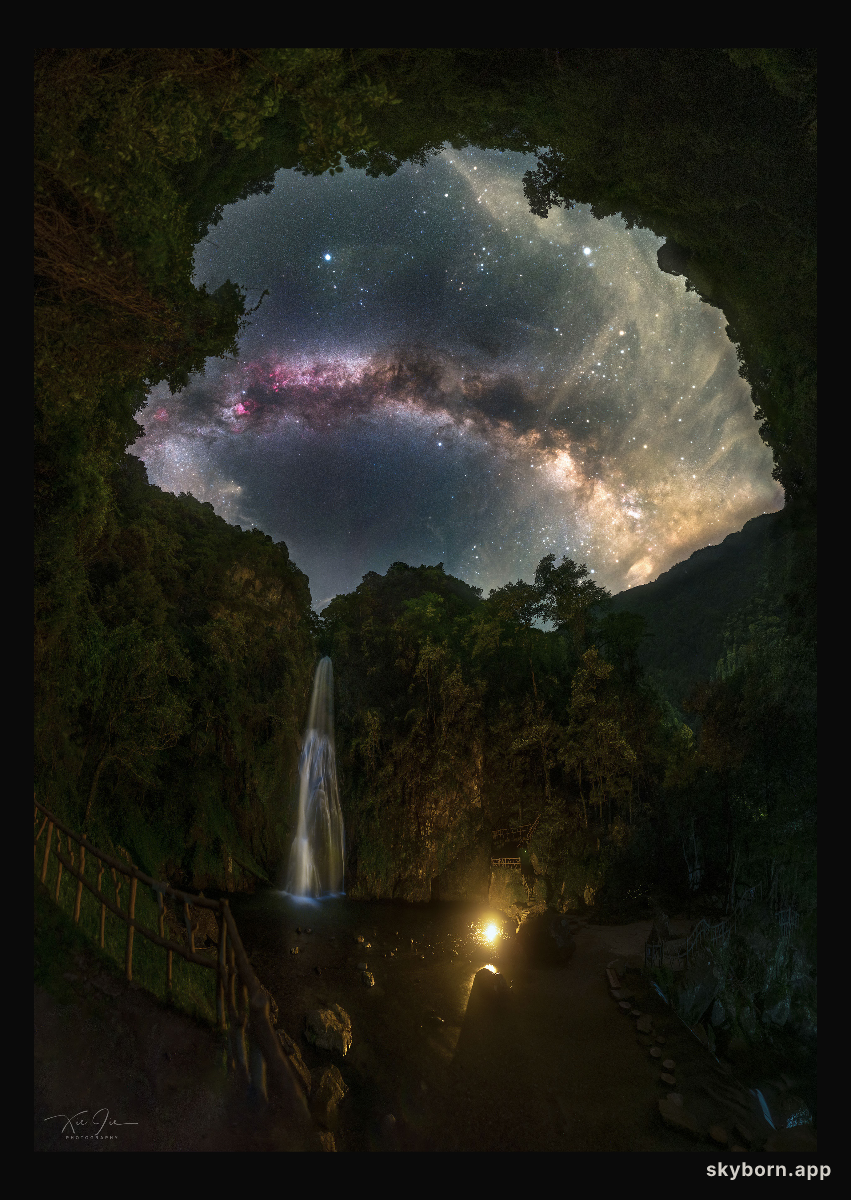 A Waterfall and the Milky Way