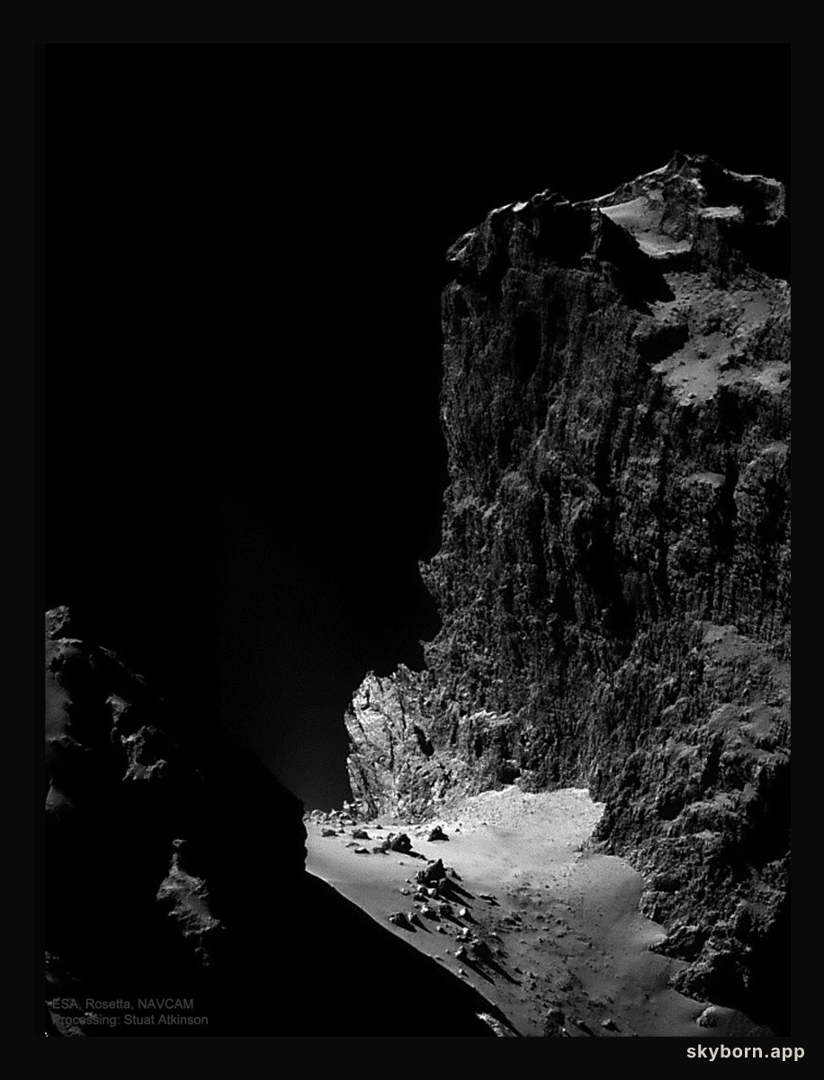 A High Cliff on Comet Churyumov-Gerasimenko