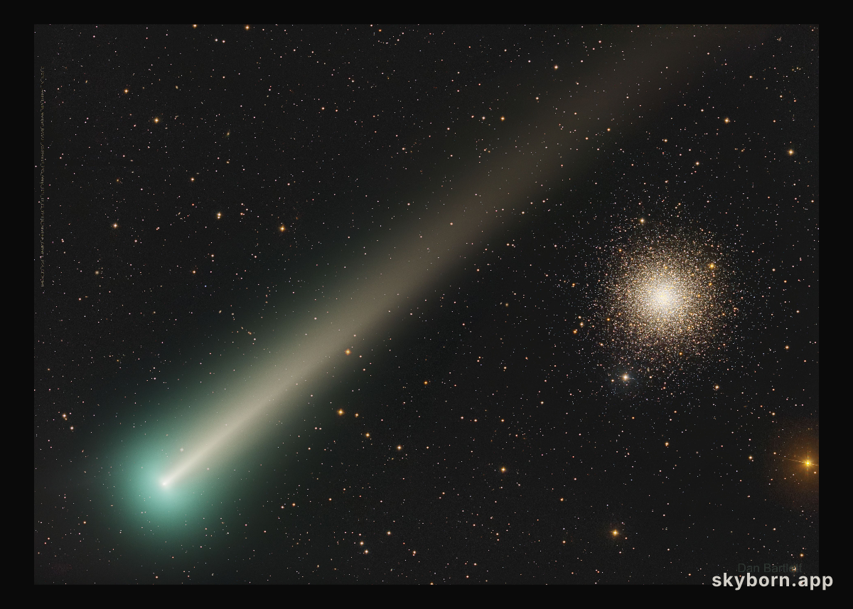 Comet Leonard Before Star Cluster M3