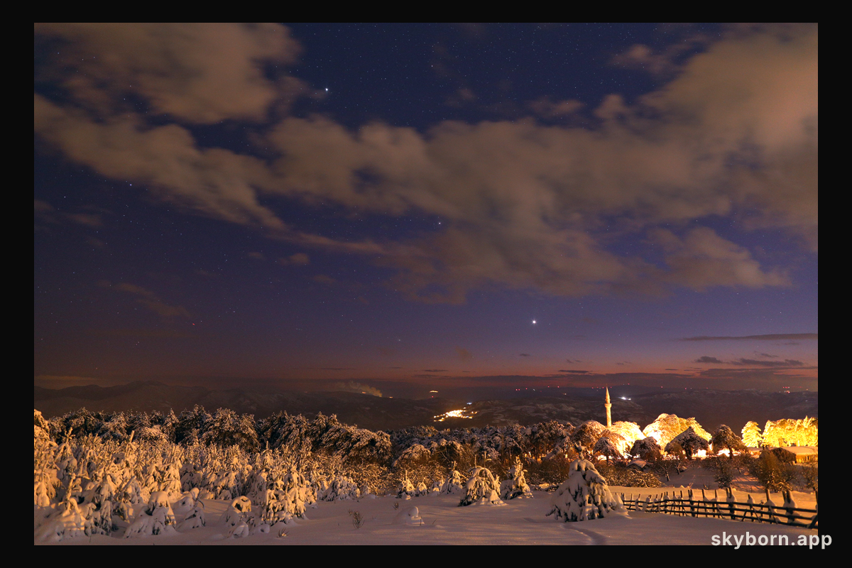Three Planets and a Comet