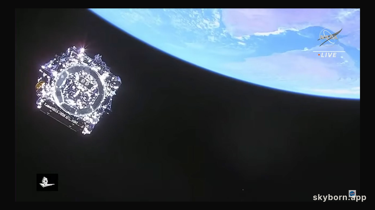 James Webb Space Telescope over Earth