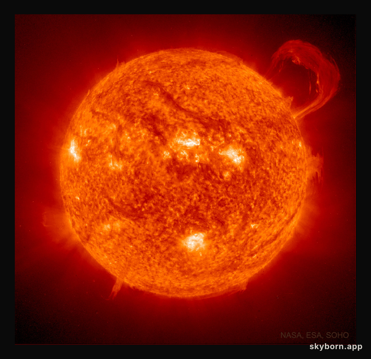 A Solar Prominence from SOHO