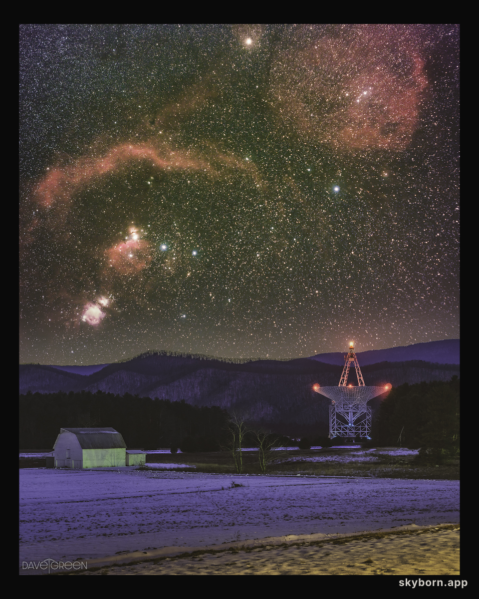 Orion over Green Bank