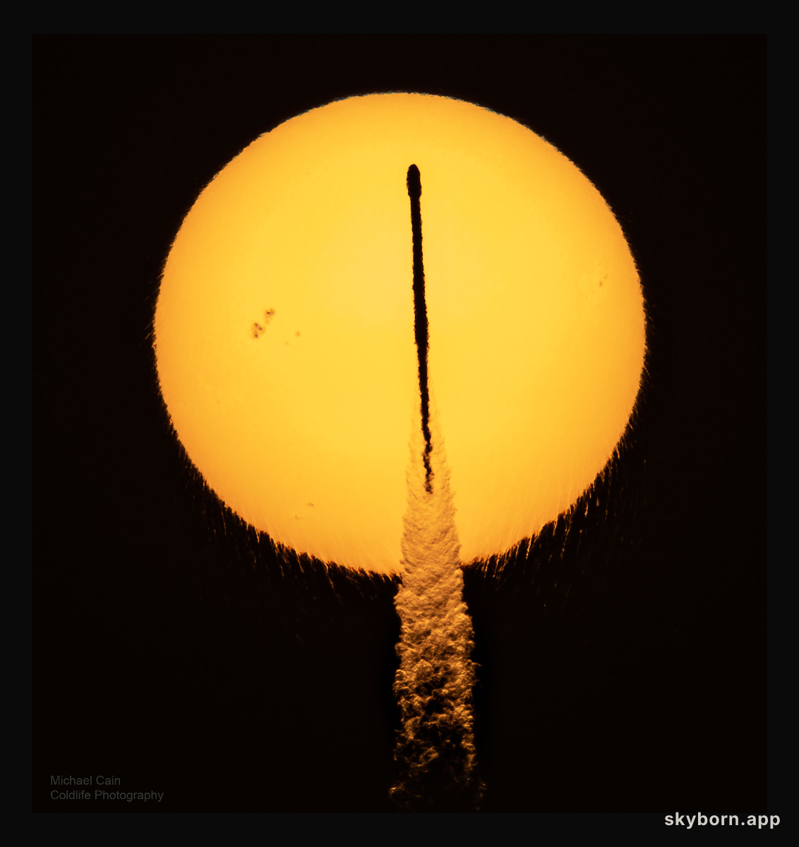 Rocket Transits Rippling Sun