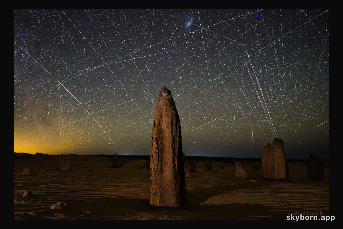 Satellites Behind Pinnacles