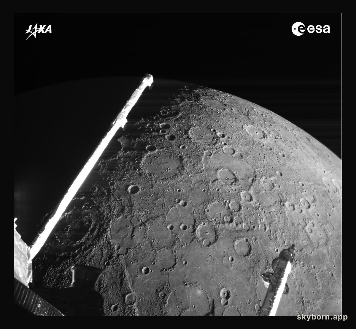 Mercury from Passing BepiColombo