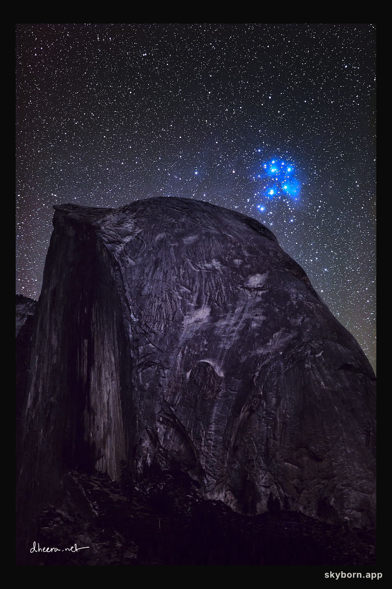Pleiades over Half Dome