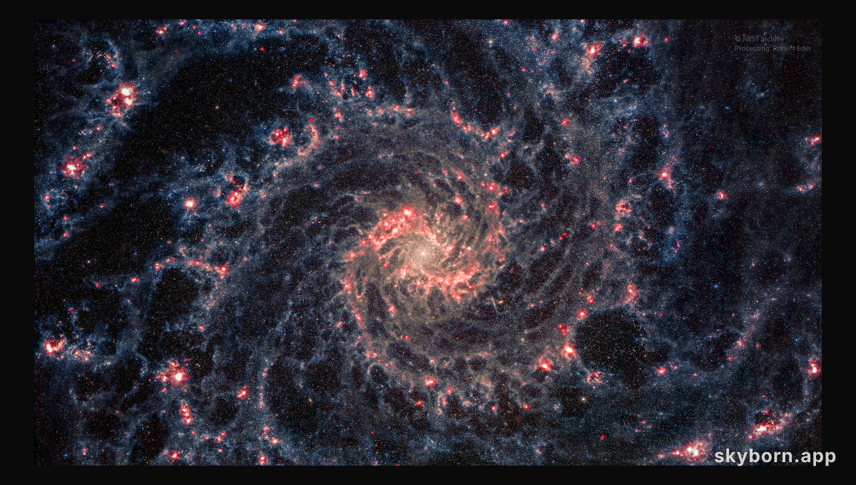 Spiral Galaxy M74: A Sharper View