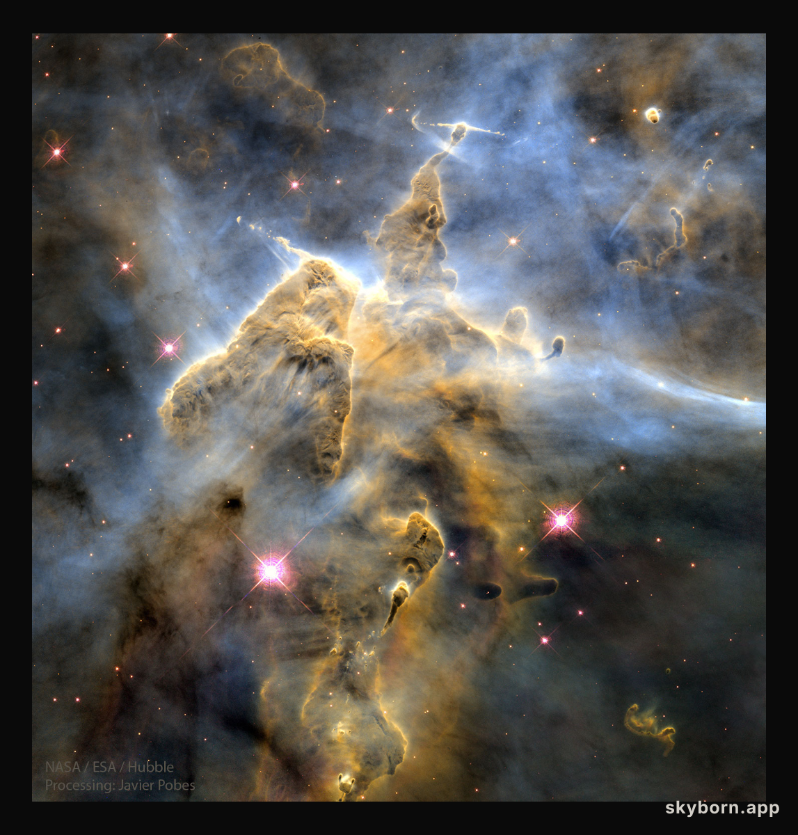 Mountains of Dust in the Carina Nebula