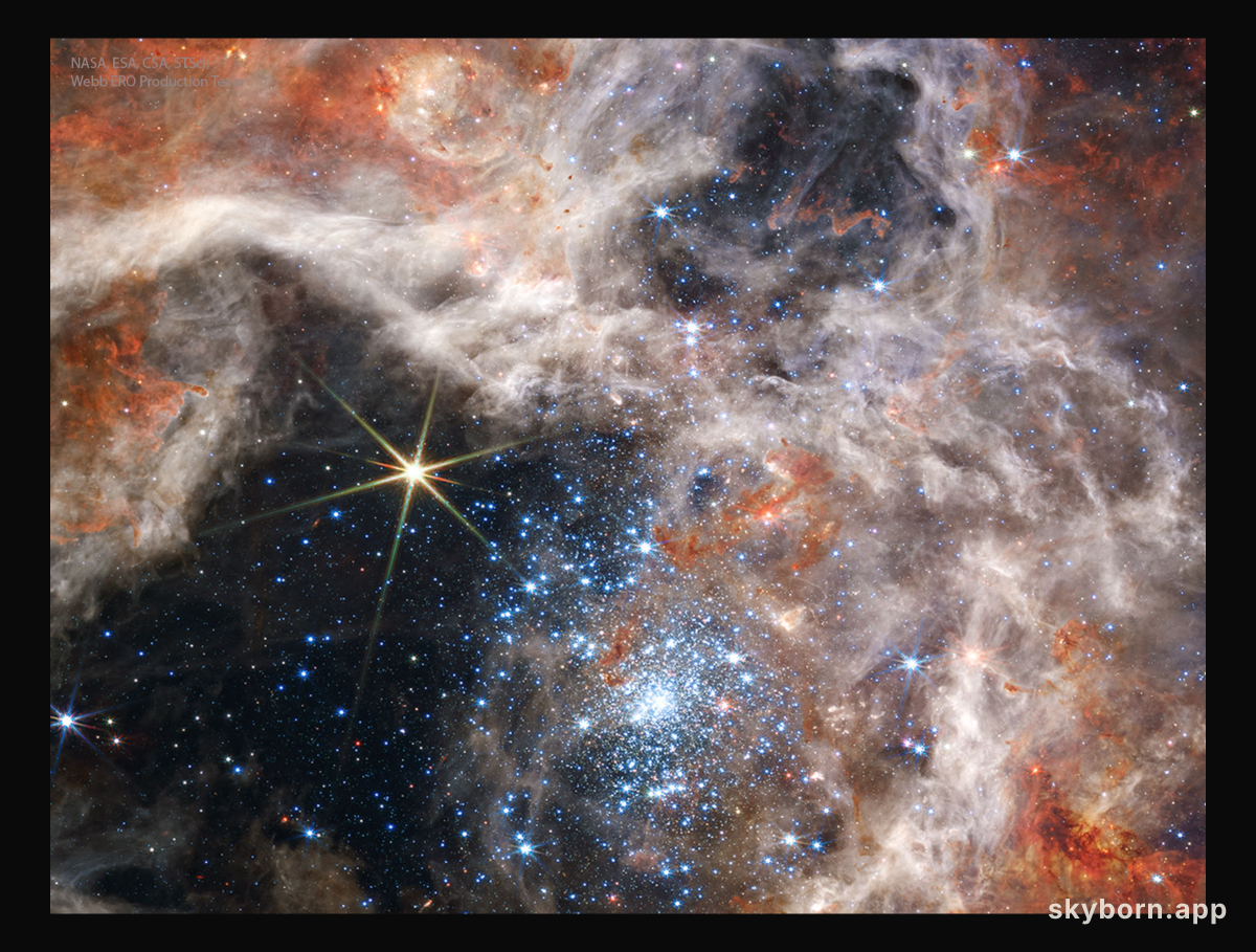 Tarantula Stars R136 from Webb