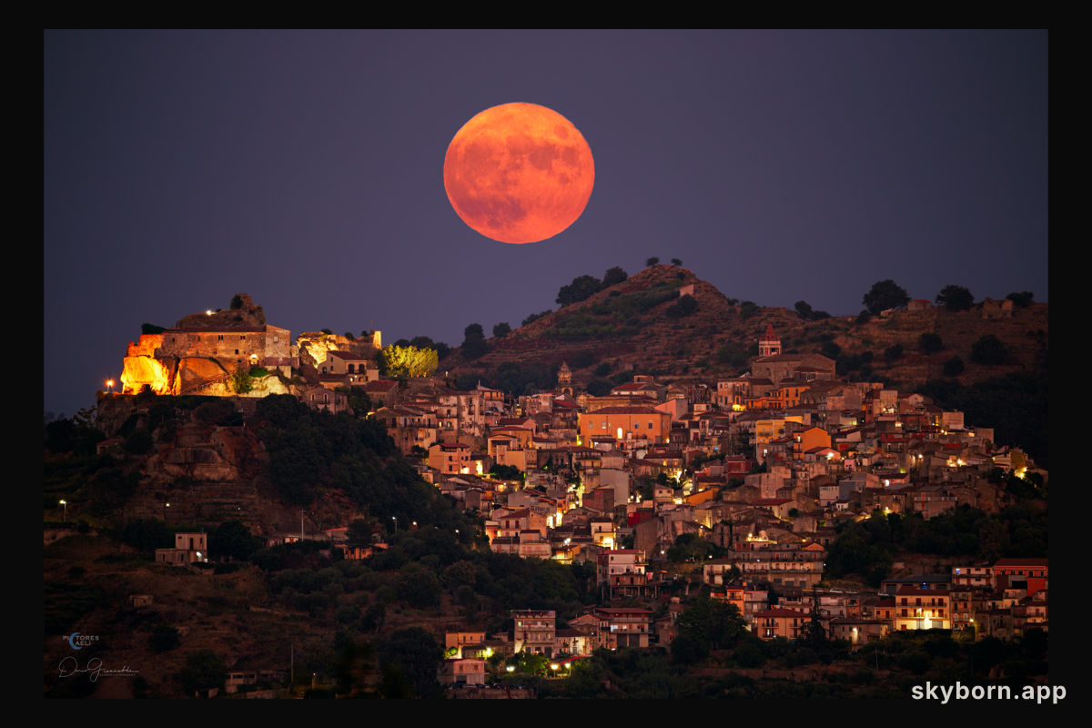 Harvest Moon over Sicily