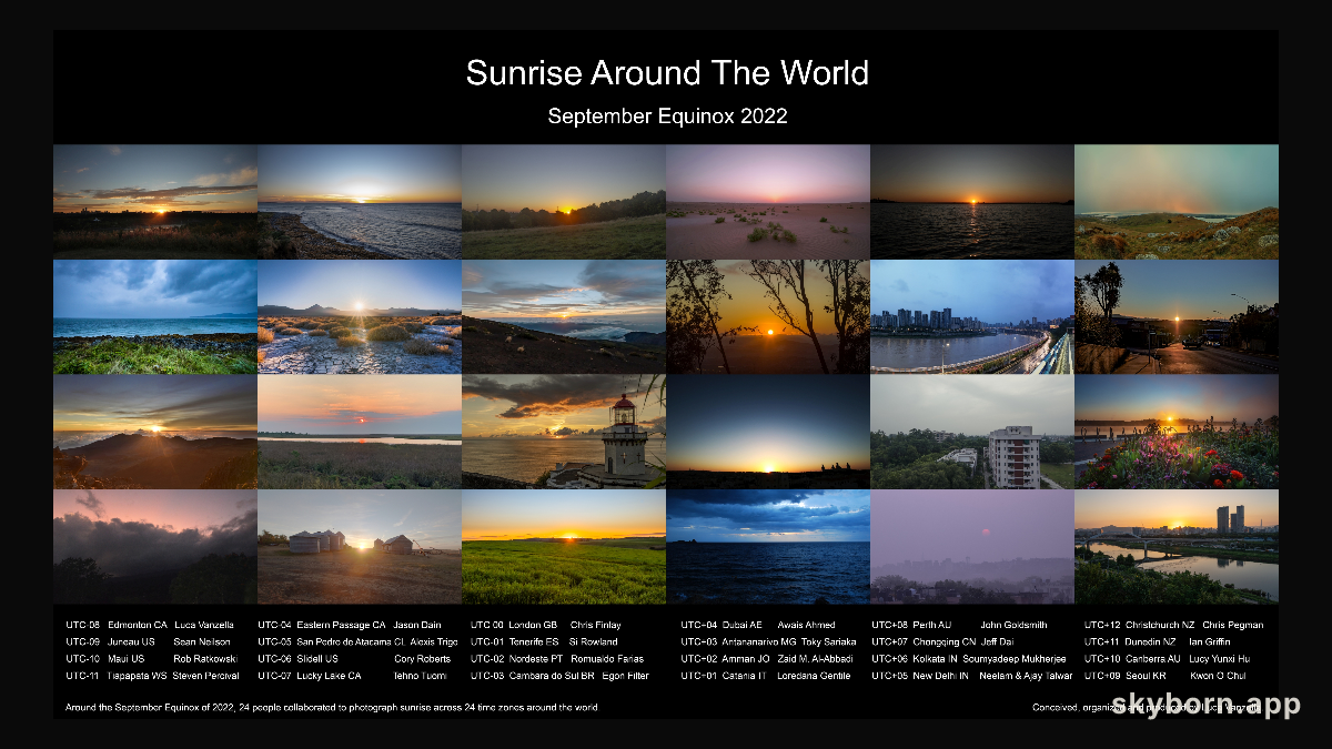 Equinox Sunrise Around the World