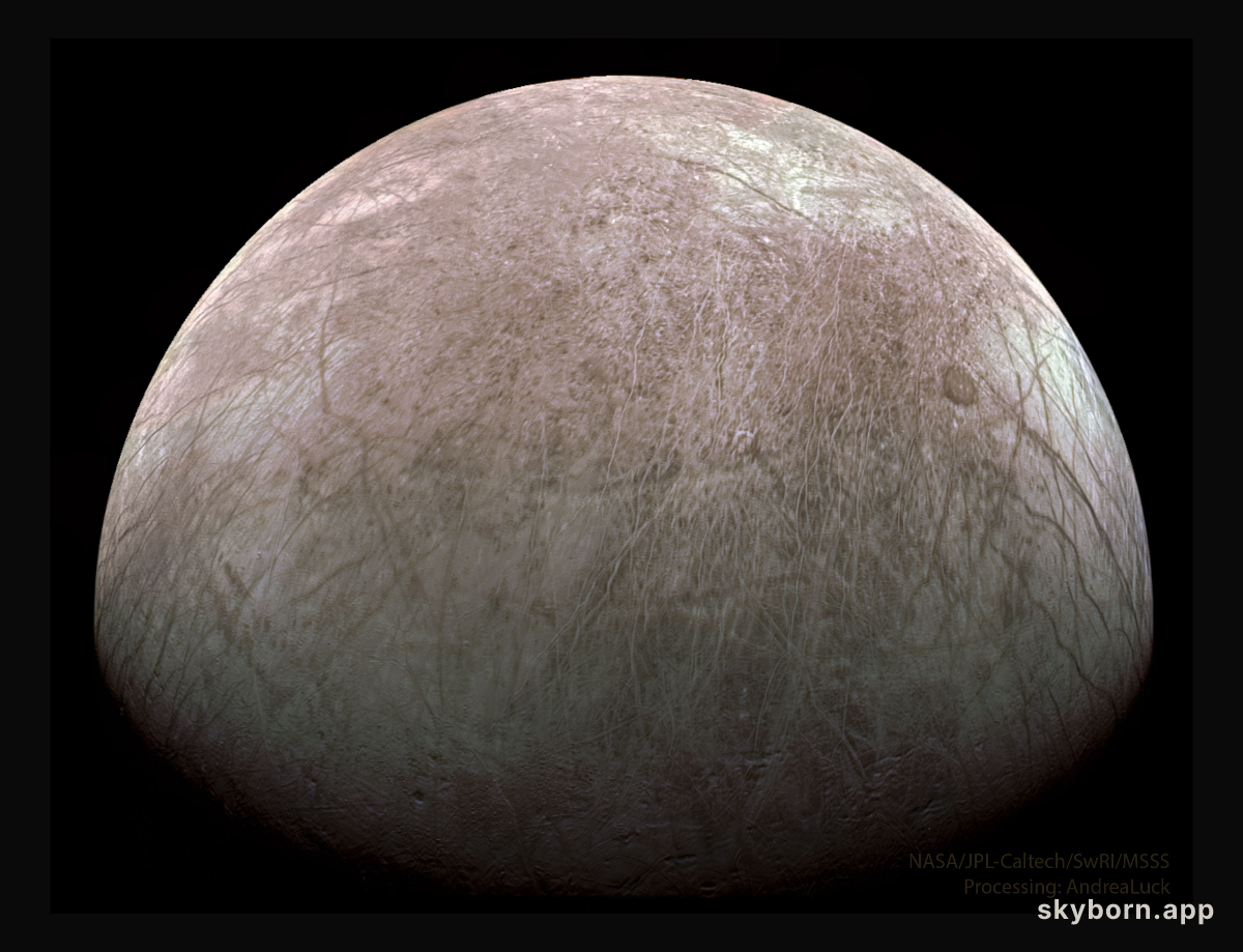 Jupiter's Europa from Spacecraft Juno